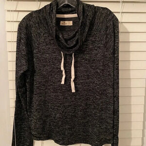 Women’s Cowl Neck Sweater by Hollister, Charcoal Gray Size L
